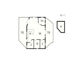 Vakantiehuis Juelsminde Grondplan 2