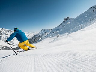 Skifahren auf präparierten Pisten