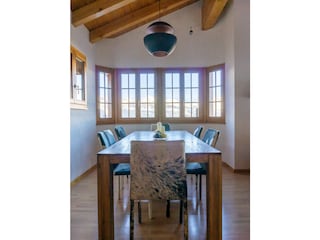 Dining area with moutain views