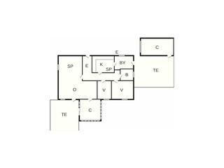 Vakantiehuis Bredebro Grondplan 2