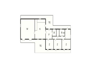 Vakantiehuis Tisvildeleje Grondplan 3