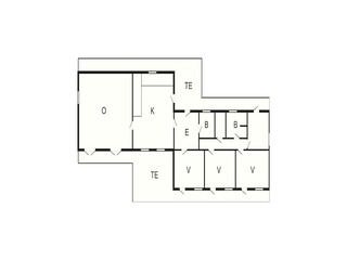 Vakantiehuis Tisvildeleje Grondplan 2