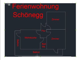 Vakantieappartement Tisens Grondplan 18