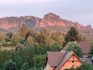 Blick auf die Schrammsteine