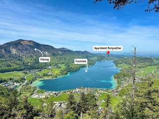 Blick vom Ellmaustein in Richtung Apartment Postpl