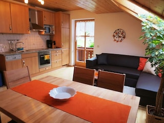 Ferienwohnung Bergblick Wohnküche