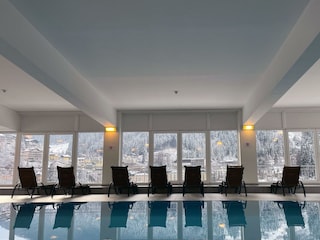 Ausblick Hallenbad Panorama Spa Hotel DAS.SCHILLER