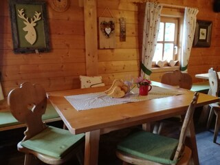 Unsere gemütliche Gaststube in der Schönwetterhütte