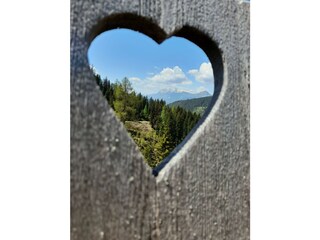 Ausblick von unserem Herzerlzaun auf der Schönwetterhütte