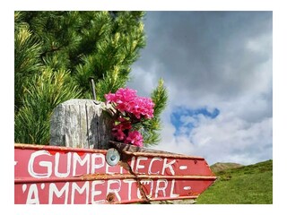Wegweiser zum Gumpeneck unser Hüttenberg