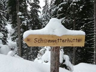 Beschilderung Schönwetterhütte