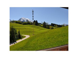 Alpenpanorama auf der Hinterseite von der Pension