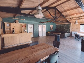 Group room with bar and play area