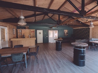 Group room with bar and play area