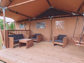 Veranda with lounge seating