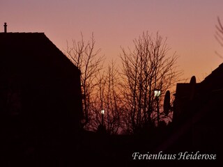 Abendhimmel am Ferienhaus