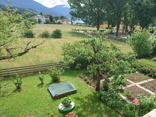 Blick auf Garten