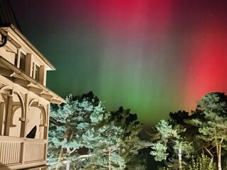 Polarlichter (Blick aus der Wohnung)