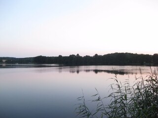 Blick von der Badestelle auf den Schlesersee