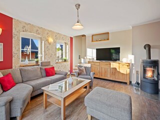 Wohnzimmer mit Kaminofen