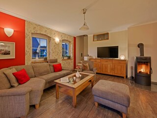 Wohnzimmer mit Kaminofen