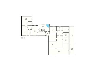 Casa de vacaciones Harboøre Plano de planta 53