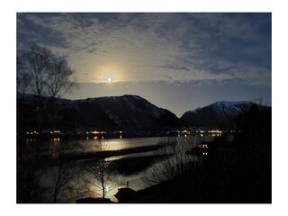 Moonlight over the fjord.