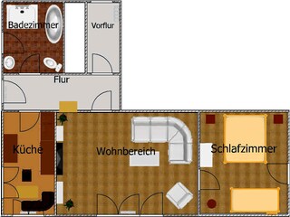 Vakantieappartement Ahlbeck (Usedom) Grondplan 24