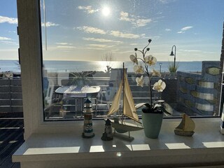 …. Blick aufs Meer und den Horizont