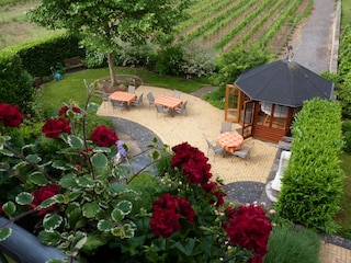 Garten von oben gesehen