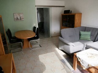Essbereich im Wohnzimmer