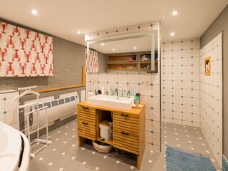 Bathroom with bath tub, shower and toilet