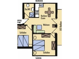 Vakantieappartement Rieden am Forggensee Grondplan 52