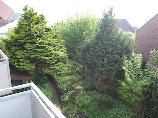 Der Blick aus ihren Balkon