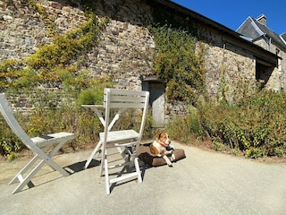 Eingezäunter Garten/Terrasse auf der Ostseite