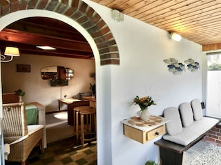 Veranda und Wohnraum