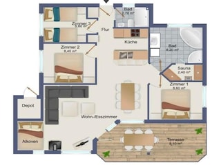 Apartment Großenbrode Floor Plan 33