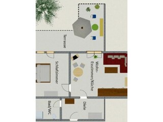 Grundriss Wohnung 1