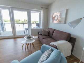 Schöner Blick vom Wohnraum auf die Schlei