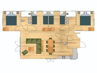 Vakantiehuis Slagharen Grondplan 7