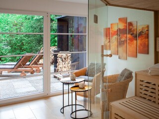 Ferienhaus-Waldchalet für Sauna-Liebhaber