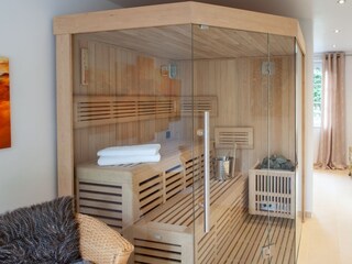 Komfort-Sauna im Ferienhaus-Waldchalet