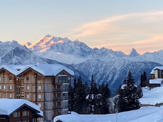 Aussicht Abendstimmung mit Matterhorn
