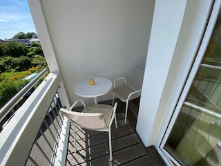 Balkon mit Sitzmöbeln