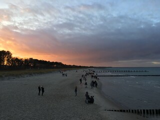 Sonnenuntergang am Zingster Strand