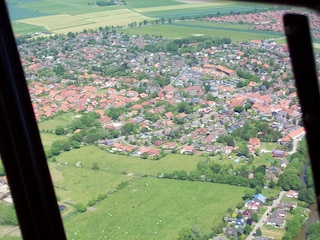 Hooksiel aus dem Hubschrauber gesehen