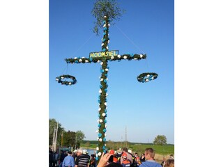 Maibaum-Aufstellen am Alten Hafen