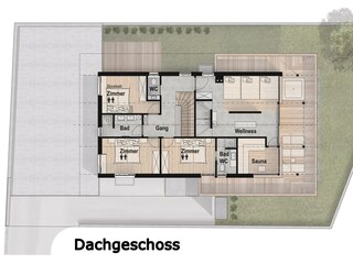 Chalet-Schneidermascht-Dachgeschoss