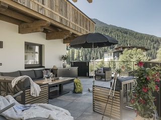 Sonnenterrasse Ferienhaus Evelyn