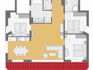 Skizze vom Appartement
